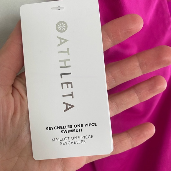 Athleta Pink One Piece Swimsuit NEW with tags - Picture 3 of 7